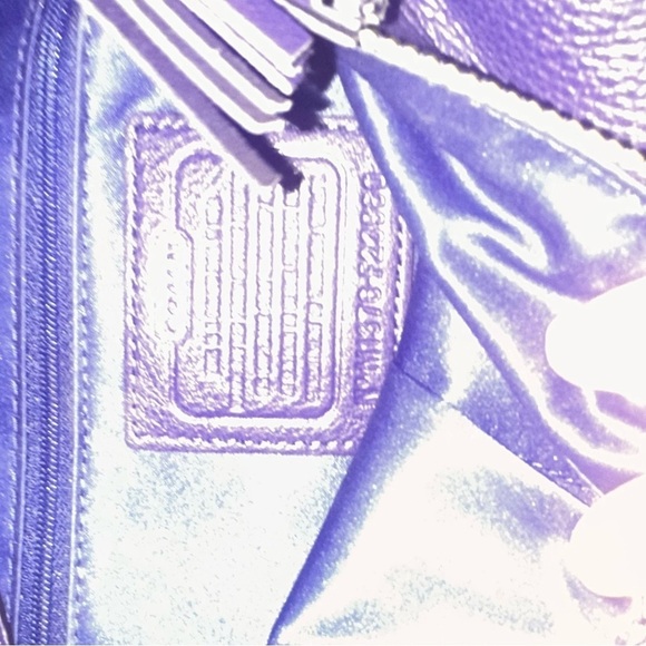 Coach Women's Blue Leather Shoulder Bag - Picture 13 of 15